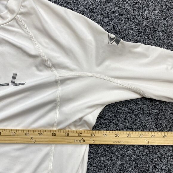 O'neill Rashguard Performance Fit White Swim Shirt Sun Protection Size XL - Picture 3 of 6